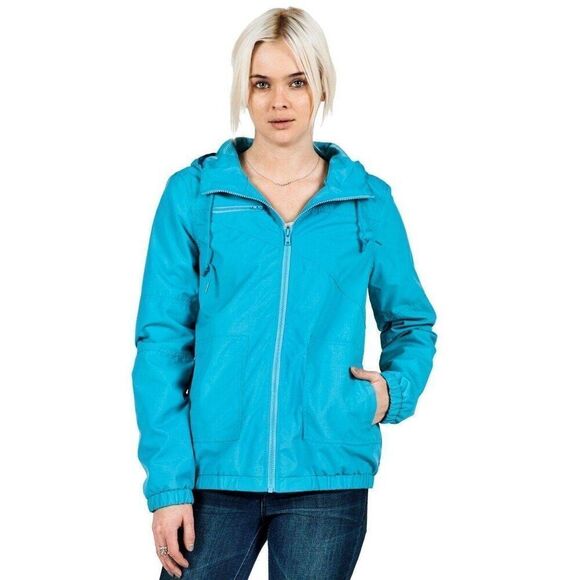 WOMENS VOLCOM ENEMY STONE JACKET S atlantic light weight blue thin - Picture 1 of 5